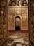 Gilded columns ans marble floors inside the St John  Co cathedral in Valletta, Malta