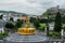 Gilded crown of the lourdes basilica