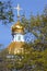 Gilded dome and the young leaves