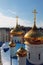 Gilded domes, Epiphany Cathedral. Kazan, Russia