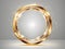 Gilded Elegance: Abstract Luxury Golden Ring with Vector Light Circles