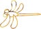 Gilded Elegance - Intricate Gold Dragonfly Digital Painting Clipart