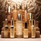 Gilded Glamour: Luxe Gold-Embossed Nail Polish Bottles