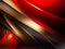 Gilded Lines: 3D Red and Gold Abstract Background.