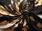 Gilded Noir Reverie: Abstract Background of Ebony & Gold