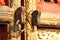 Gilded old Chinese door lock i