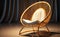 Gilded rattan chair, conceptual model,Generated by AI