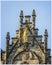 The gilded statue on the top of guild houses in Antwerp, Belgium