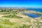 Gilkicker Lagoon and Gosport, Aerial view