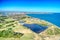 Gilkicker Lagoon near the entrance to Portsmouth Harbour, Aerial