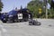 Gilroy, California United States - September 3,2022: Gilroy Police investigate a motorcycle traffic accident
