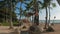 Gimbal shot of the duke kahanamoku statue in waikiki