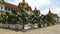 Gimbal shot of the grand palace and gardens in bangkok