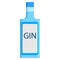 Gin bottle alcoholic beverage flat icon