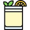 Gin fizz Cocktail icon, Alcoholic mixed drink vector