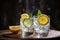 Gin and tonic perfection captured in two elegantly filled glasses