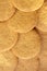 Ginger biscuits round closeup, background