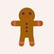 Ginger bread man with face and raisin buttoms