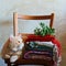 Ginger cat in a cozy warm interior. Autumn-winter period. Autumnal cozy mood concept. Home, warmth and comfort, autumn cold.