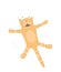 Ginger cat falling down jumping,flying in the air with expression of terror on his muzzle.Vector illustration. Cartoon style. Is
