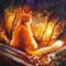 Ginger Cat - Original Oil Painting on Canvas