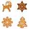 Ginger Christmas Cookies, Vector Illustration