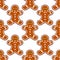 Ginger cookies seamless pattern