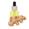 Ginger essential oil in a dropper