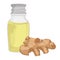Ginger essential oil vector illustration