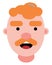 Ginger haired man, icon