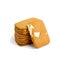Ginger Snap Isolated, Rectangular Ginger Nut, Biscuit Square Cookies
