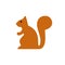 Ginger squirrel vector illustration