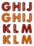 Gingerbread alphabet letters from G