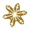 Gingerbread biscuit star with white decor