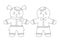 Gingerbread Boy and Girl Colorless