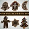 Gingerbread chocolate cookie set