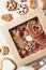 Gingerbread christmas cookies gift box homemade