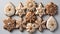 Gingerbread christmas snowflake star santa man tree cookie biscuit.