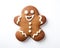 gingerbread cookie isolated on a white background.