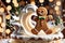 Gingerbread Cookie Mid-Flight Inside a Dynamic Splashing Milk Wave - Capturing the Essence of Christmas Delight