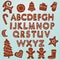 Gingerbread Cookies Alphabet and Figures