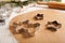Gingerbread cookies dough preparation recipe with