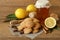 Gingerbread cookies with honey, lemon, cardamom and cinnamon.