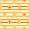 Gingerbread cookies on wood planks vector seamless pattern.