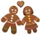 Gingerbread Couple Man Woman Love