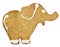 Gingerbread elephant with clipping path