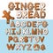 Gingerbread font and gingerbread man