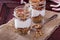 Gingerbread granola parfait with yogurt