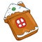 Gingerbread hand drawn. Vector of gingerbread in the form of a house. Gingerbread icon