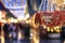 Gingerbread heart cookies on a Christmas market in Germany writing `Greetings from Berlin`